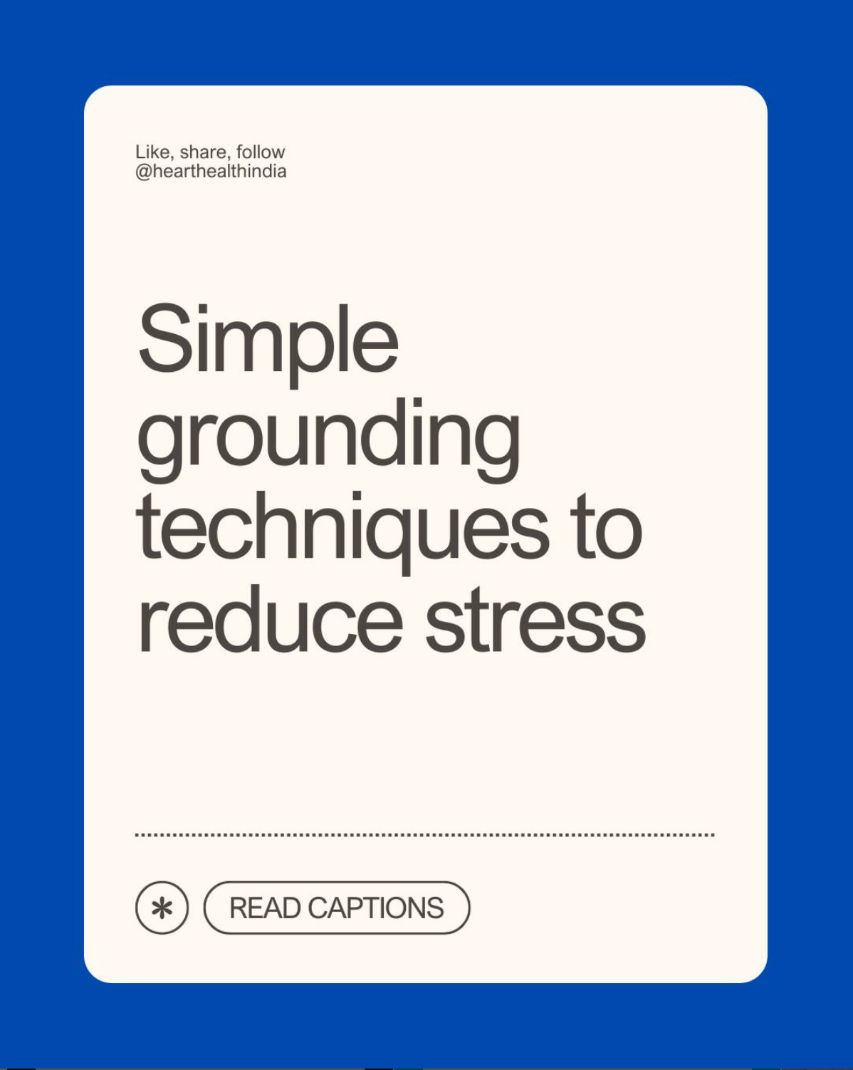 Simple grounding techniques to reduce stress