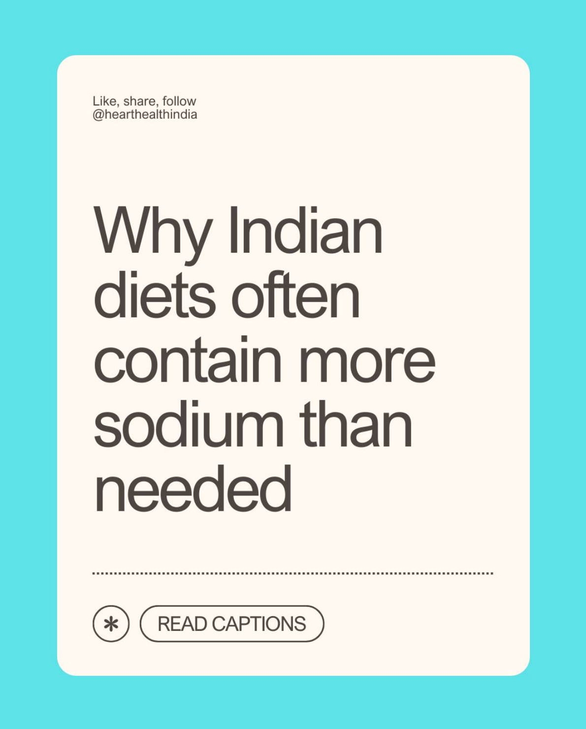 Why Indian diets often contain more sodium than needed