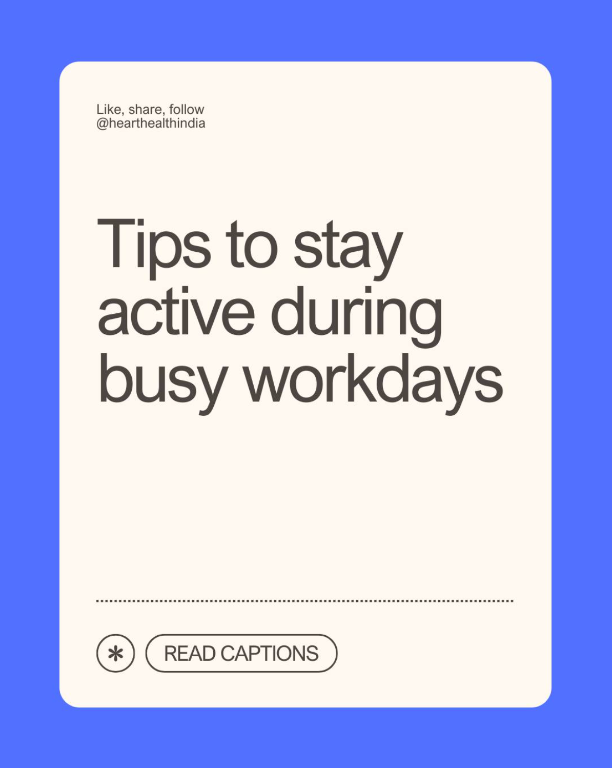 Tips to stay active during busy workdays