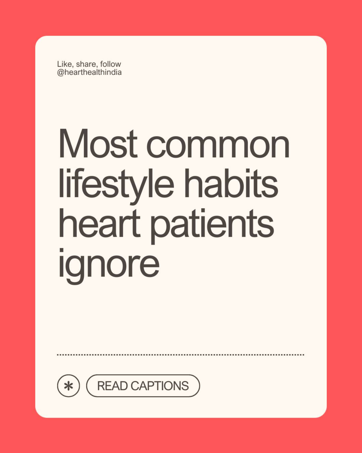 Most common lifestyle habits heart patients ignore