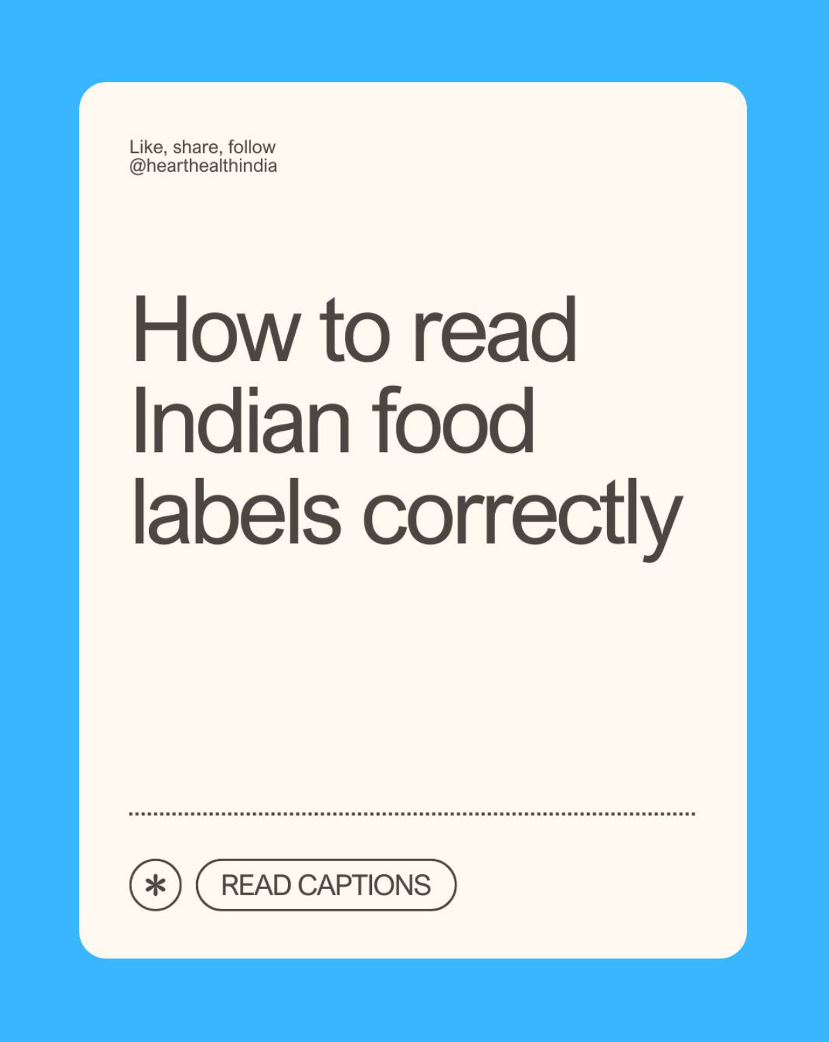 How to read Indian food labels correctly