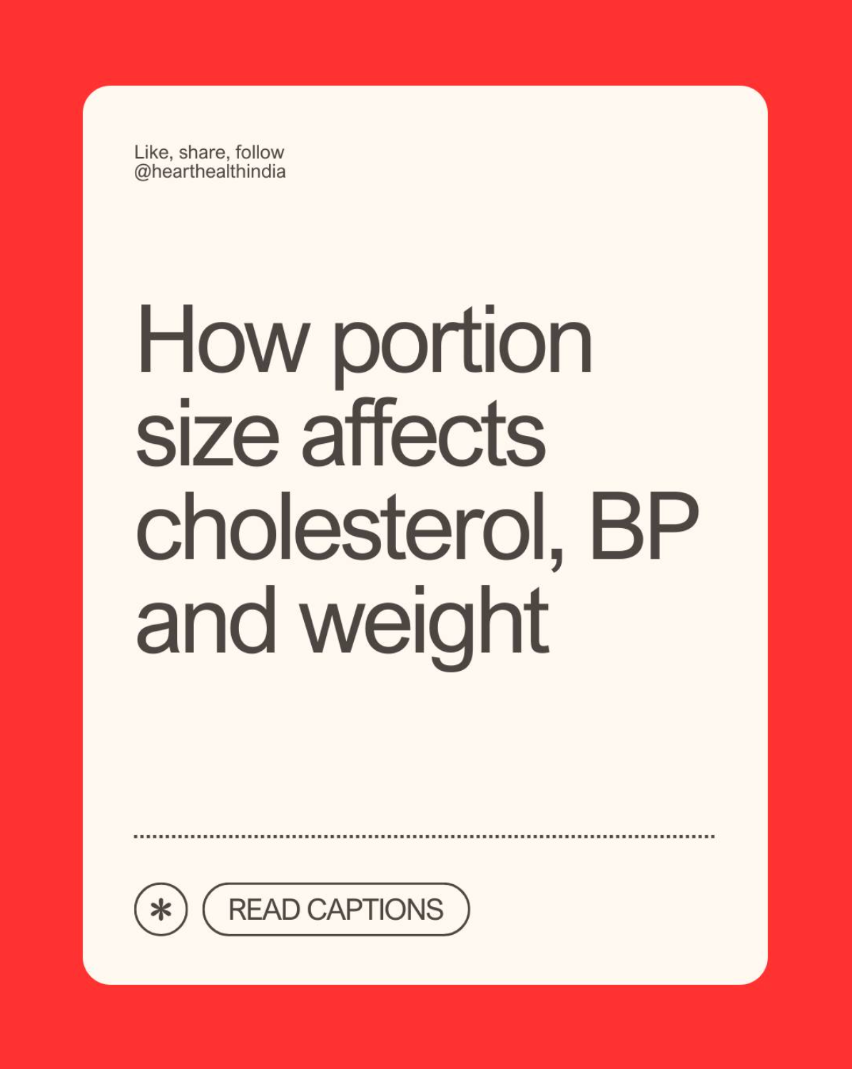 How portion size affects cholesterol, BP and weight