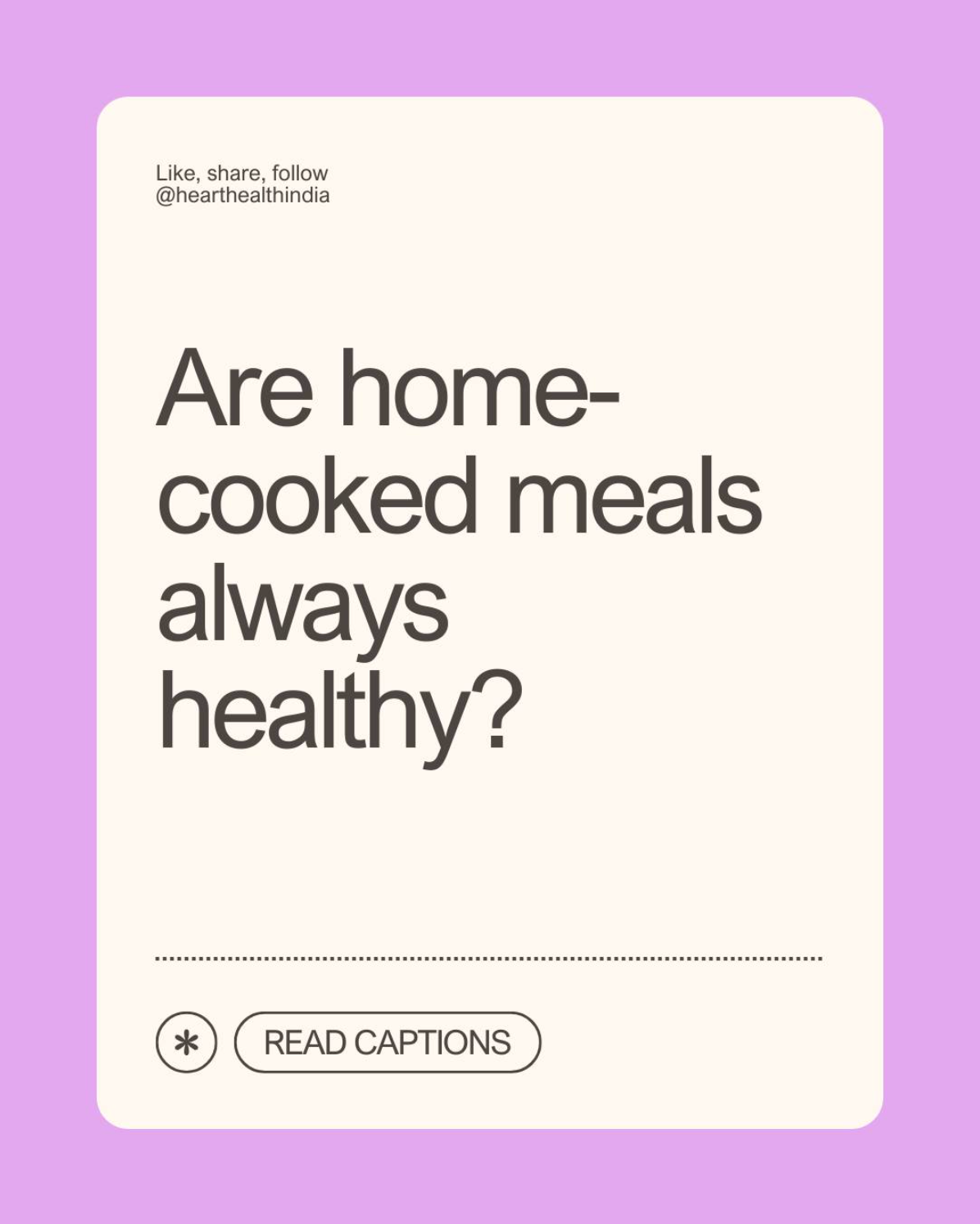 Are home-cooked meals always healthy?