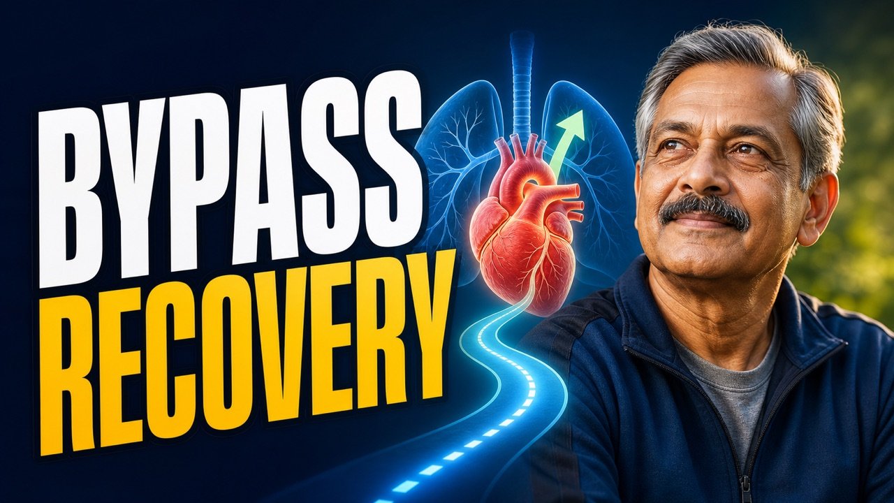 Indian bypass survivor recovering with a connected heart and lungs visual