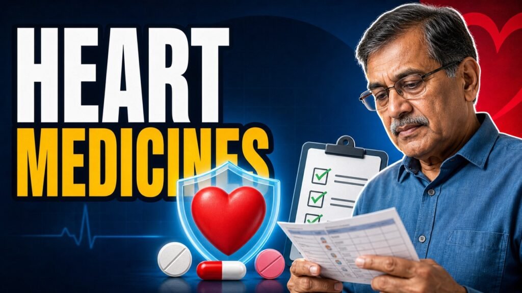 Indian heart patient reviewing a safe heart-medicine checklist