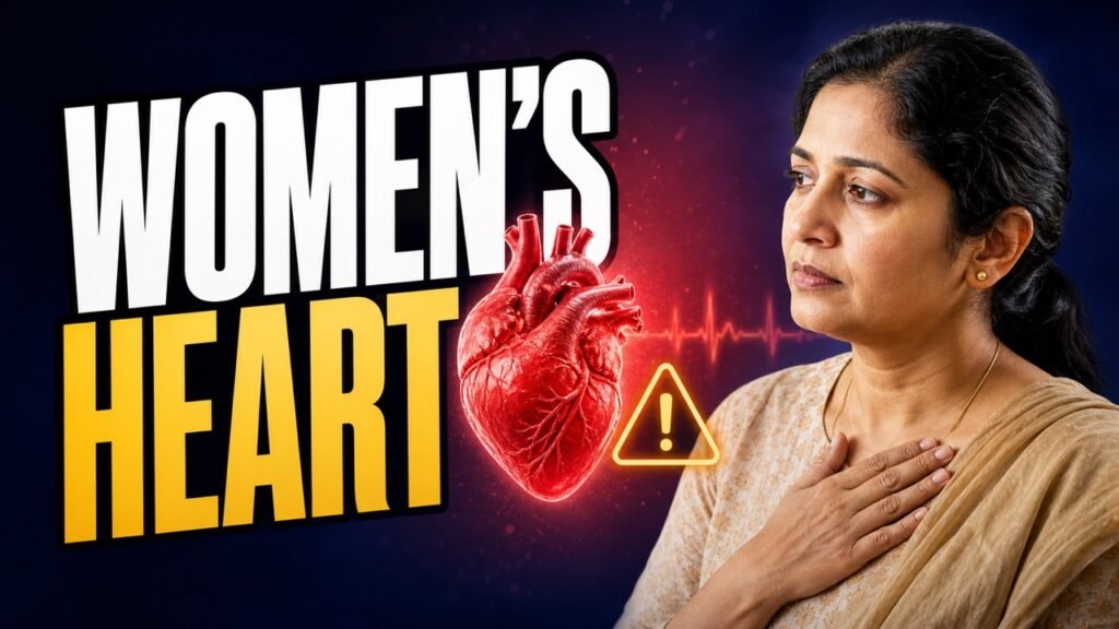 Indian woman highlighting overlooked heart disease risk in women