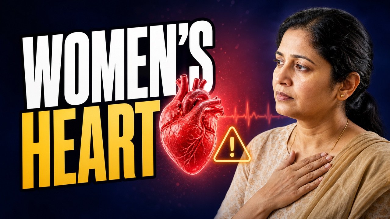 Indian woman highlighting overlooked heart disease risk in women